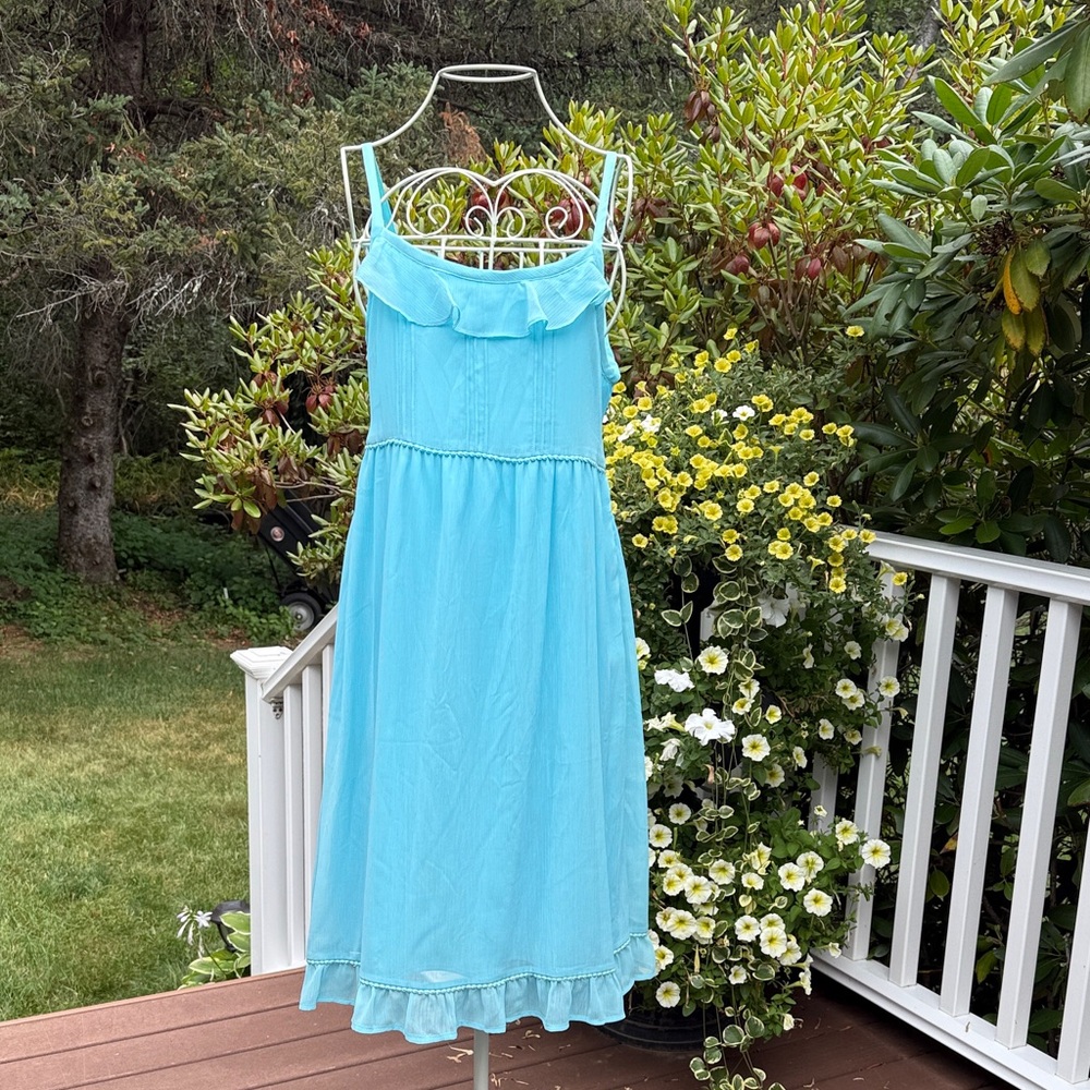 Cherokee Light Blue Ruffle Dress